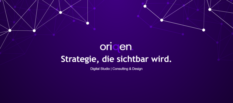 oriqen Hero-Banner mit Claim „Strategie, die sichtbar wird." – Digitalagentur für Webdesign, SEO und Consulting aus Paderborn