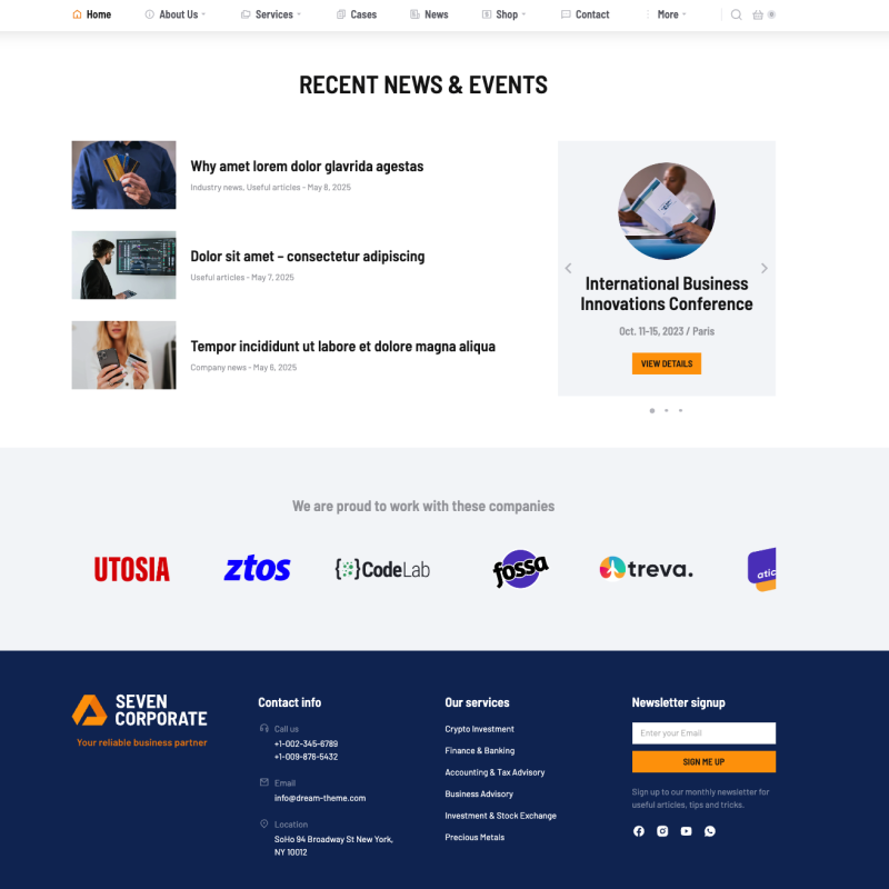 Referenz- und Cases-Übersichtsseite einer professionellen Unternehmenswebsite – Portfolio Grid Beispiel